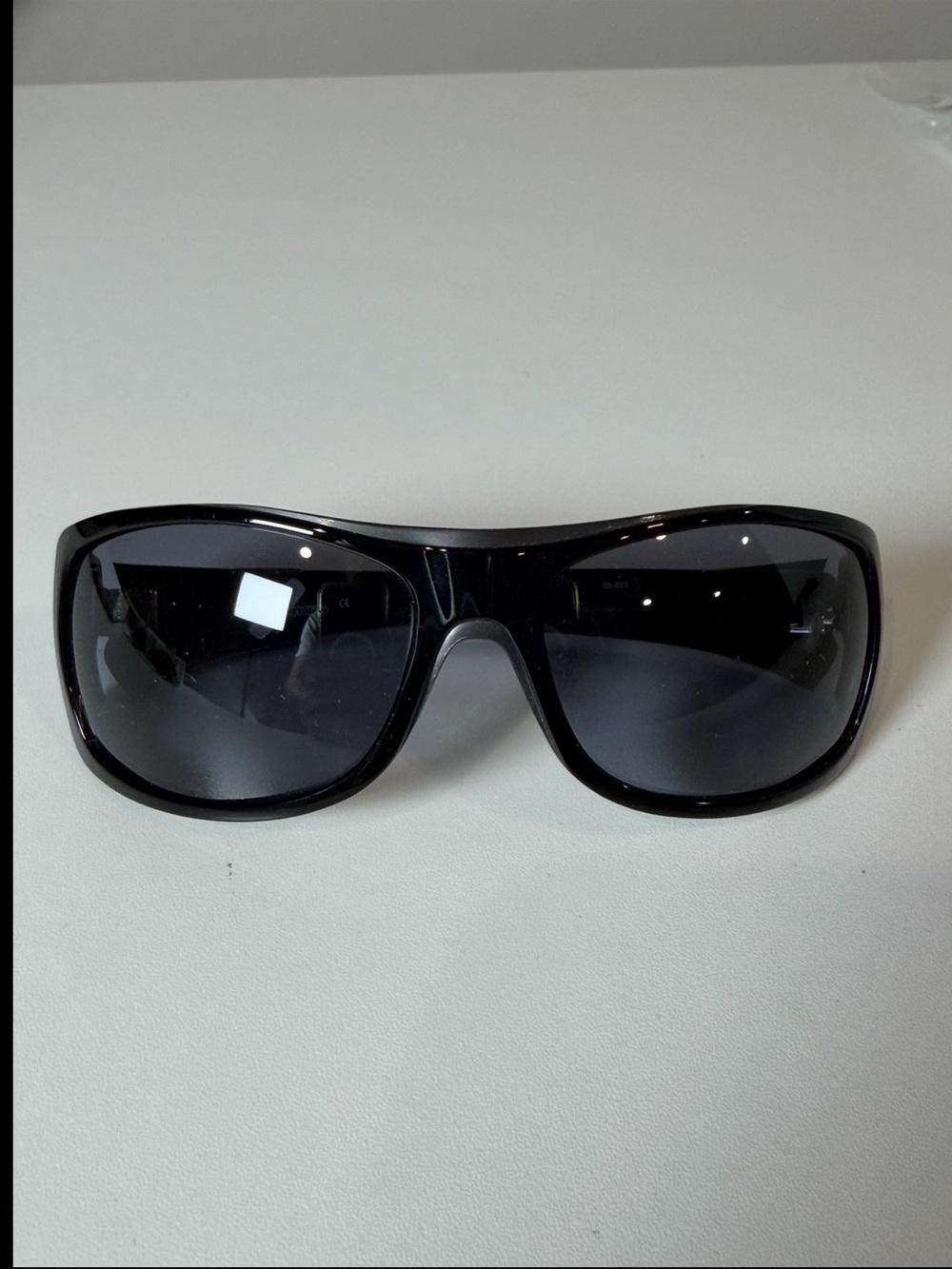 Oakley Sideways Polarized Men's Black Wrap Sunglasses with Dark Lenses 61mm